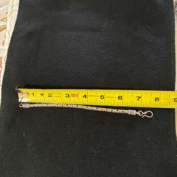 Sterling Silver Byzantine Bali Bracelet - Picture 4 of 6